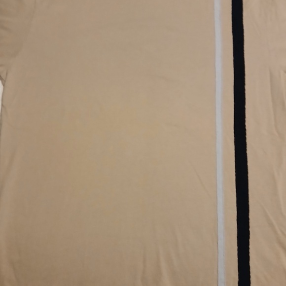 Ben Sherman Retro Deconstructed Long Sleeve Pullover Shirt men L tan blue logo - Picture 7 of 7